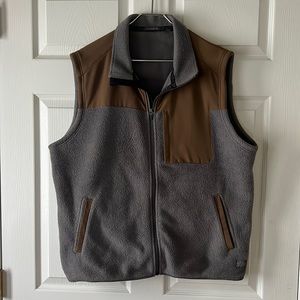 Toad&Co Brickland Fleece‎ Vest, Gray and Light Brown in Sz XL